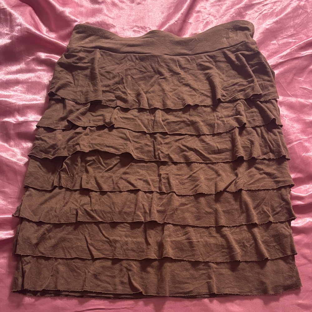 Brown Layered Skirt